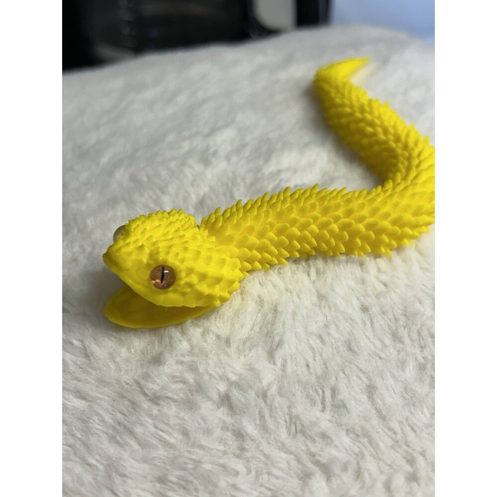 3D Printed Articulated Viper Snake. Fidget Toy.